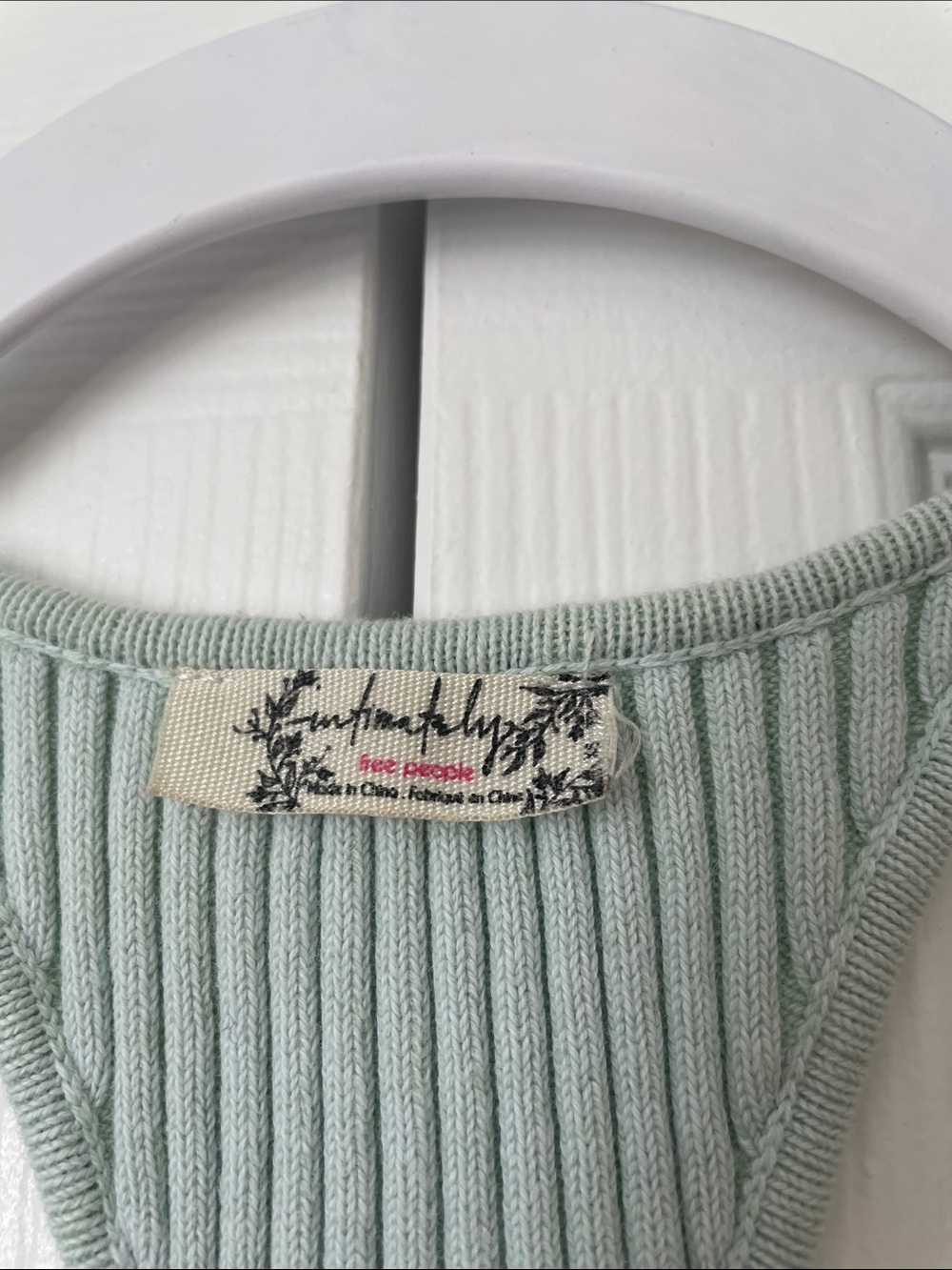 Intimately Free People Pale Mint Ribbed Racerback Tank - Picture 2 of 3